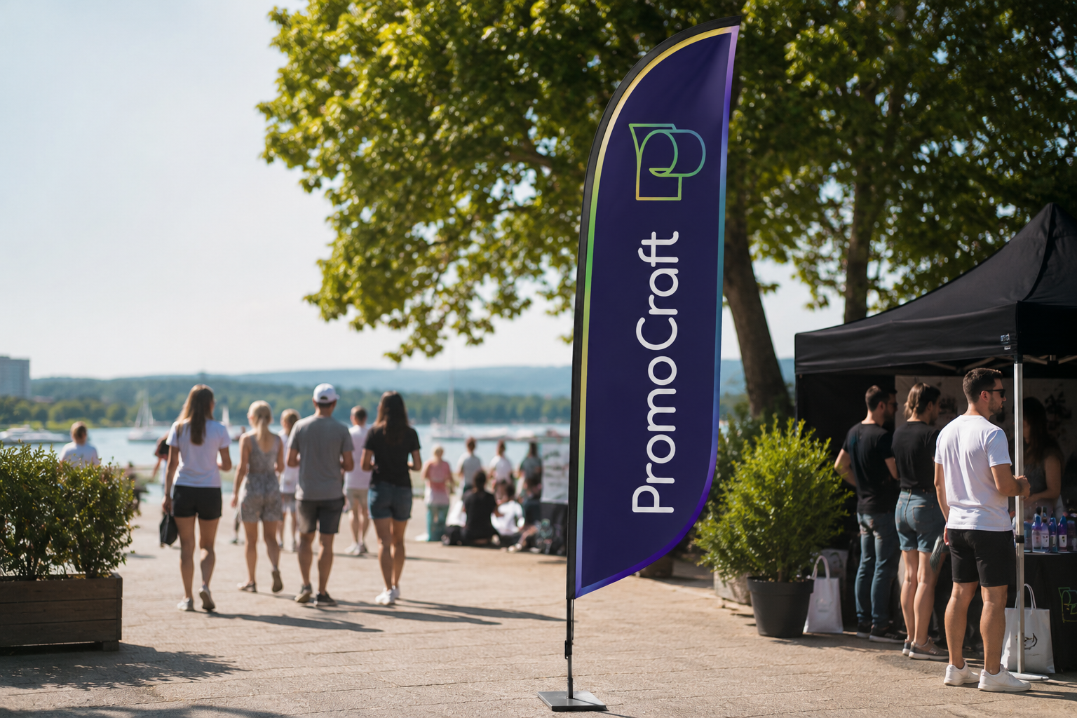 Beach flag la eveniment outdoor