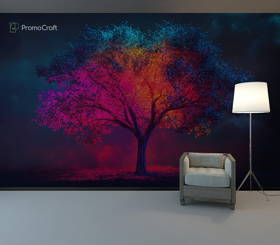 Irodai személyre szabott tapéta – vizuális branding Promocraft